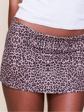 Danielle Guizio | Micro Mini Stretch Skirt in Leopard